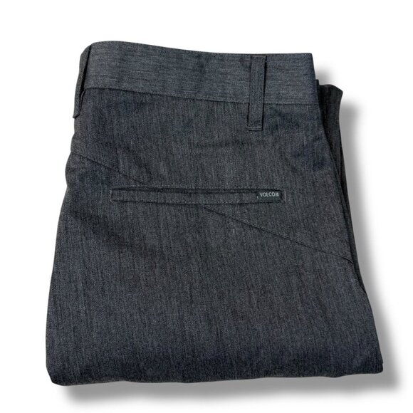 Volcom Pants Mens Sz 32 Charcol Grey Frickin Modern Chino Straight Leg Workwear - Picture 2 of 14
